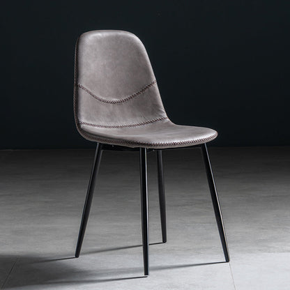 Glam Style Metal Dining Chair Dining Side Armless Chairs for Kitchen Gray Purple 1 Piece Black Clearhalo ' kitchen&dining_furn' 'Dining Chairs' 'Dining Tables & Seating' 'dining_chair' 'furn' 'furn_dining_chair' 'Furniture' 'furniture_dining_chair' 'Kitchen & Dining Furniture' 'kitchen' 4209522