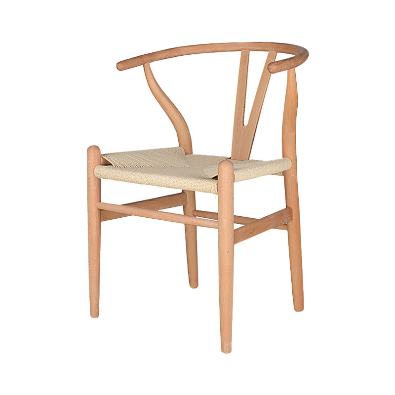 Contemporary Style Ash Wood Chair Dining Room Fork Bone Back Chairs Set Beige 1 Piece Clearhalo ' kitchen&dining_furn' 'Dining Chairs' 'Dining Tables & Seating' 'dining_chair' 'furn' 'furn_dining_chair' 'Furniture' 'furniture_dining_chair' 'Kitchen & Dining Furniture' 'kitchen' 4210569