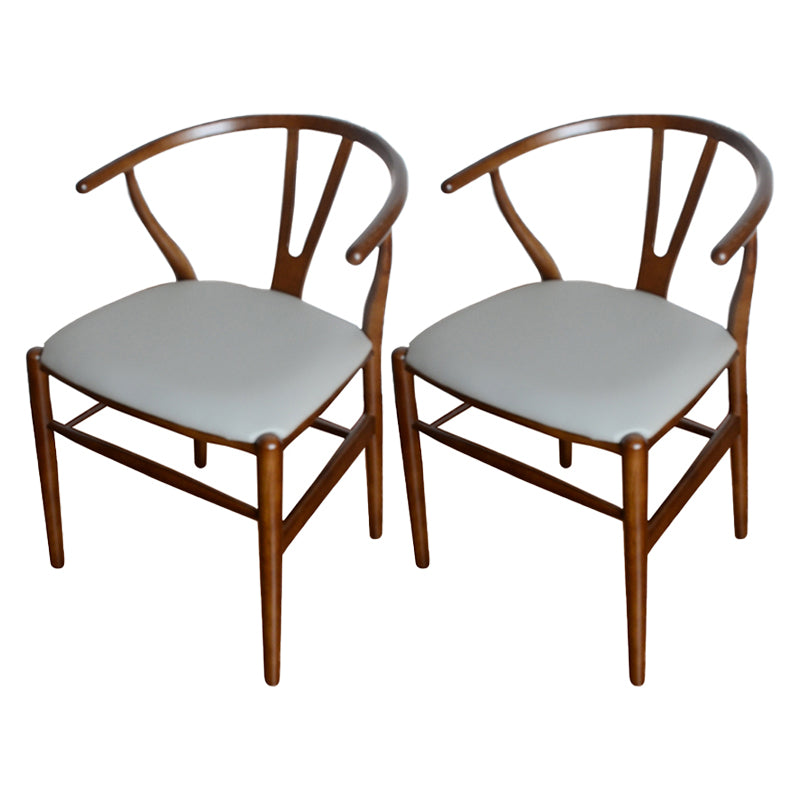 Contemporary Style Ash Wood Chair Dining Room Fork Bone Back Chairs Set Light Gray 2 Piece Set Clearhalo ' kitchen&dining_furn' 'Dining Chairs' 'Dining Tables & Seating' 'dining_chair' 'furn' 'furn_dining_chair' 'Furniture' 'furniture_dining_chair' 'Kitchen & Dining Furniture' 'kitchen' 4210576