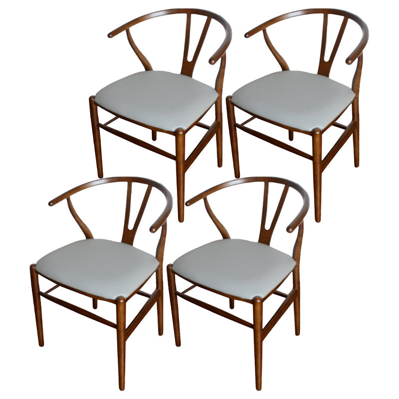 Contemporary Style Ash Wood Chair Dining Room Fork Bone Back Chairs Set Light Gray 4 Piece Set Clearhalo ' kitchen&dining_furn' 'Dining Chairs' 'Dining Tables & Seating' 'dining_chair' 'furn' 'furn_dining_chair' 'Furniture' 'furniture_dining_chair' 'Kitchen & Dining Furniture' 'kitchen' 4210578