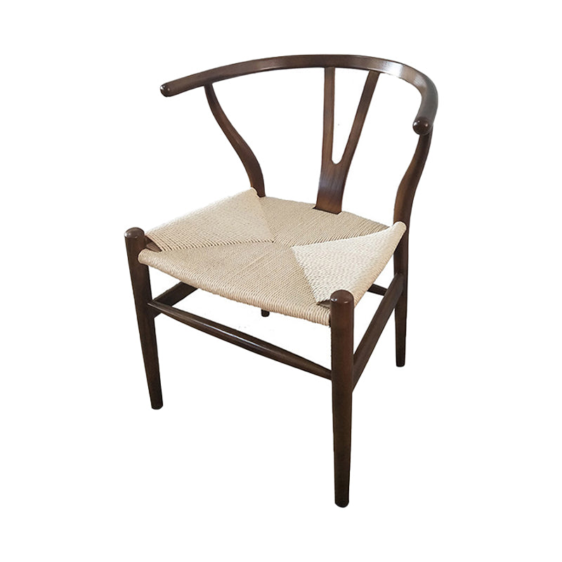 Contemporary Style Ash Wood Chair Dining Room Fork Bone Back Chairs Set Off-White 1 Piece Clearhalo ' kitchen&dining_furn' 'Dining Chairs' 'Dining Tables & Seating' 'dining_chair' 'furn' 'furn_dining_chair' 'Furniture' 'furniture_dining_chair' 'Kitchen & Dining Furniture' 'kitchen' 4210587