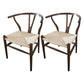 Contemporary Style Ash Wood Chair Dining Room Fork Bone Back Chairs Set Off-White 2 Piece Set Clearhalo ' kitchen&dining_furn' 'Dining Chairs' 'Dining Tables & Seating' 'dining_chair' 'furn' 'furn_dining_chair' 'Furniture' 'furniture_dining_chair' 'Kitchen & Dining Furniture' 'kitchen' 4210588