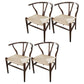 Contemporary Style Ash Wood Chair Dining Room Fork Bone Back Chairs Set Off-White 4 Piece Set Clearhalo ' kitchen&dining_furn' 'Dining Chairs' 'Dining Tables & Seating' 'dining_chair' 'furn' 'furn_dining_chair' 'Furniture' 'furniture_dining_chair' 'Kitchen & Dining Furniture' 'kitchen' 4210589