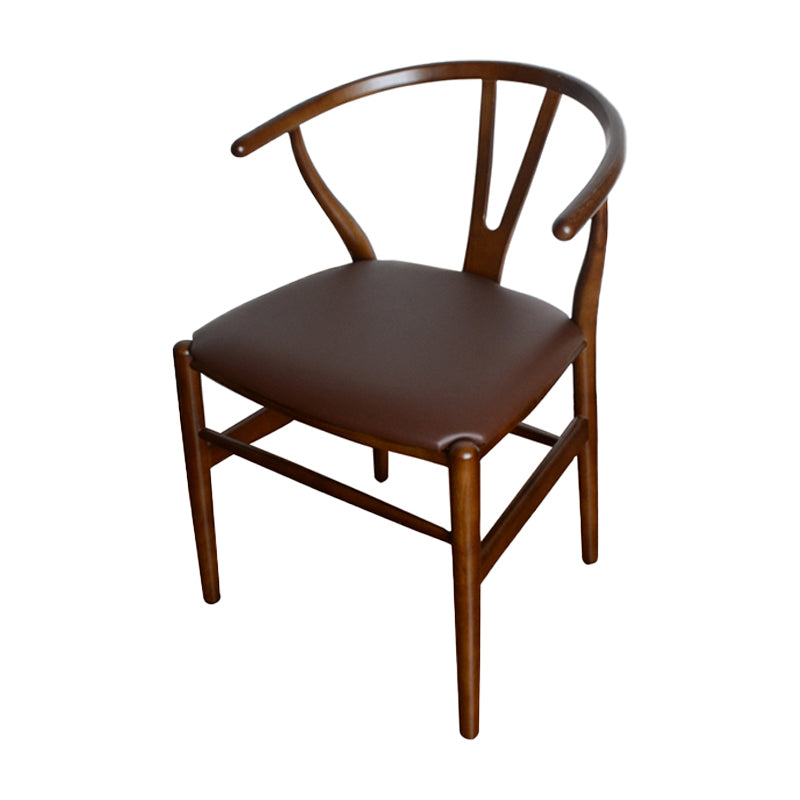 Contemporary Style Ash Wood Chair Dining Room Fork Bone Back Chairs Set Brown 1 Piece Clearhalo ' kitchen&dining_furn' 'Dining Chairs' 'Dining Tables & Seating' 'dining_chair' 'furn' 'furn_dining_chair' 'Furniture' 'furniture_dining_chair' 'Kitchen & Dining Furniture' 'kitchen' 4210593