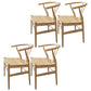 Contemporary Style Ash Wood Chair Dining Room Fork Bone Back Chairs Set Wood 4 Piece Set Clearhalo ' kitchen&dining_furn' 'Dining Chairs' 'Dining Tables & Seating' 'dining_chair' 'furn' 'furn_dining_chair' 'Furniture' 'furniture_dining_chair' 'Kitchen & Dining Furniture' 'kitchen' 4210601