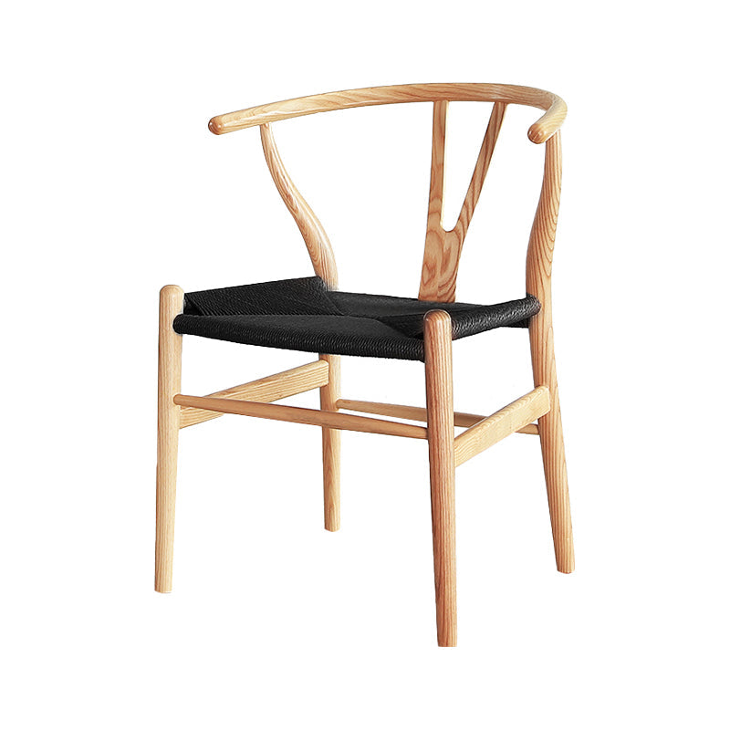 Contemporary Style Ash Wood Chair Dining Room Fork Bone Back Chairs Set Gray Black 1 Piece Clearhalo ' kitchen&dining_furn' 'Dining Chairs' 'Dining Tables & Seating' 'dining_chair' 'furn' 'furn_dining_chair' 'Furniture' 'furniture_dining_chair' 'Kitchen & Dining Furniture' 'kitchen' 4210602