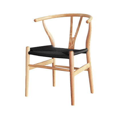 Contemporary Style Ash Wood Chair Dining Room Fork Bone Back Chairs Set Gray Black 1 Piece Clearhalo ' kitchen&dining_furn' 'Dining Chairs' 'Dining Tables & Seating' 'dining_chair' 'furn' 'furn_dining_chair' 'Furniture' 'furniture_dining_chair' 'Kitchen & Dining Furniture' 'kitchen' 4210602