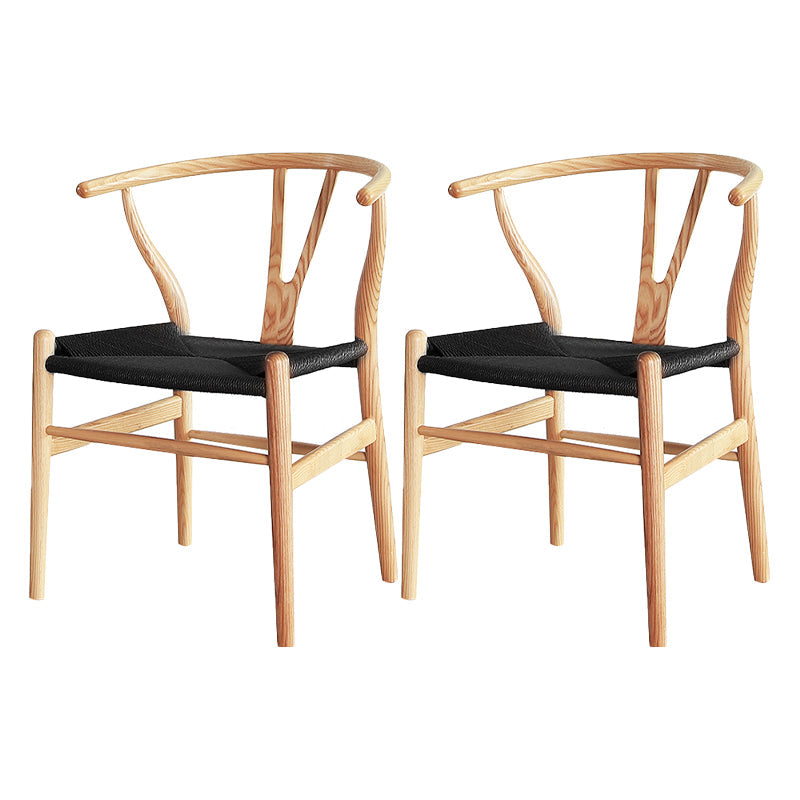 Contemporary Style Ash Wood Chair Dining Room Fork Bone Back Chairs Set Gray Black 2 Piece Set Clearhalo ' kitchen&dining_furn' 'Dining Chairs' 'Dining Tables & Seating' 'dining_chair' 'furn' 'furn_dining_chair' 'Furniture' 'furniture_dining_chair' 'Kitchen & Dining Furniture' 'kitchen' 4210603