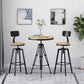 Industrial Adjustable Height Black Counter Stools Iron Wood Bar Stools with Round Seat Clearhalo 'Bar Furniture' 'Bar Stools' 'bar_stools' 'furn' 'furn_bar_stools' 'furniture_bar_stools' 'Kitchen & Dining Furniture' 'kitchen&dining_furn' 'kitchen' 'kitchen_furn' Furniture' 4211073