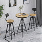 Industrial Adjustable Height Black Counter Stools Iron Wood Bar Stools with Round Seat Clearhalo 'Bar Furniture' 'Bar Stools' 'bar_stools' 'furn' 'furn_bar_stools' 'furniture_bar_stools' 'Kitchen & Dining Furniture' 'kitchen&dining_furn' 'kitchen' 'kitchen_furn' Furniture' 4211079
