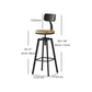 Industrial Adjustable Height Black Counter Stools Iron Wood Bar Stools with Round Seat Clearhalo 'Bar Furniture' 'Bar Stools' 'bar_stools' 'furn' 'furn_bar_stools' 'furniture_bar_stools' 'Kitchen & Dining Furniture' 'kitchen&dining_furn' 'kitchen' 'kitchen_furn' Furniture' 4211084