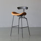 Black Iron Bar Stool Industrial Style Low Back Counter Stool with Saddle Seat Brown 1 Piece Clearhalo 'Bar Furniture' 'Bar Stools' 'bar_stools' 'furn' 'furn_bar_stools' 'furniture_bar_stools' 'Kitchen & Dining Furniture' 'kitchen&dining_furn' 'kitchen' 'kitchen_furn' Furniture' 4211099