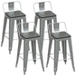 Industrial Silver Counter Stools Iron Wooden Bar Bristol Stools with Square Seat 4 Piece Set Clearhalo 'Bar Furniture' 'Bar Stools' 'bar_stools' 'furn' 'furn_bar_stools' 'furniture_bar_stools' 'Kitchen & Dining Furniture' 'kitchen&dining_furn' 'kitchen' 'kitchen_furn' Furniture' 4211118