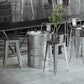 Industrial Silver Counter Stools Iron Wooden Bar Bristol Stools with Square Seat Clearhalo 'Bar Furniture' 'Bar Stools' 'bar_stools' 'furn' 'furn_bar_stools' 'furniture_bar_stools' 'Kitchen & Dining Furniture' 'kitchen&dining_furn' 'kitchen' 'kitchen_furn' Furniture' 4211122