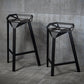 Black Iron Low Back Barstool Industrial Style Hollowed Out Design Tall Stool Clearhalo 'Bar Furniture' 'Bar Stools' 'bar_stools' 'furn' 'furn_bar_stools' 'furniture_bar_stools' 'Kitchen & Dining Furniture' 'kitchen&dining_furn' 'kitchen' 'kitchen_furn' Furniture' 4211133