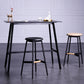 Industrial Black Counter Stools Metal Wood Backless Bar Stools with Round Seat Clearhalo 'Bar Furniture' 'Bar Stools' 'bar_stools' 'furn' 'furn_bar_stools' 'furniture_bar_stools' 'Kitchen & Dining Furniture' 'kitchen&dining_furn' 'kitchen' 'kitchen_furn' Furniture' 4211150