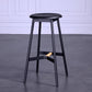 Industrial Black Counter Stools Metal Wood Backless Bar Stools with Round Seat Black 1 Piece Clearhalo 'Bar Furniture' 'Bar Stools' 'bar_stools' 'furn' 'furn_bar_stools' 'furniture_bar_stools' 'Kitchen & Dining Furniture' 'kitchen&dining_furn' 'kitchen' 'kitchen_furn' Furniture' 4211155