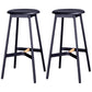 Industrial Black Counter Stools Metal Wood Backless Bar Stools with Round Seat Black 2 Piece Set Clearhalo 'Bar Furniture' 'Bar Stools' 'bar_stools' 'furn' 'furn_bar_stools' 'furniture_bar_stools' 'Kitchen & Dining Furniture' 'kitchen&dining_furn' 'kitchen' 'kitchen_furn' Furniture' 4211157