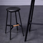 Industrial Black Counter Stools Metal Wood Backless Bar Stools with Round Seat Clearhalo 'Bar Furniture' 'Bar Stools' 'bar_stools' 'furn' 'furn_bar_stools' 'furniture_bar_stools' 'Kitchen & Dining Furniture' 'kitchen&dining_furn' 'kitchen' 'kitchen_furn' Furniture' 4211165