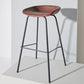 Industrial Iron Distressed Quilted Barstool Indoor Tall Stool with Leather Seat Dark Red 1 Piece Clearhalo 'Bar Furniture' 'Bar Stools' 'bar_stools' 'furn' 'furn_bar_stools' 'furniture_bar_stools' 'Kitchen & Dining Furniture' 'kitchen&dining_furn' 'kitchen' 'kitchen_furn' Furniture' 4211176
