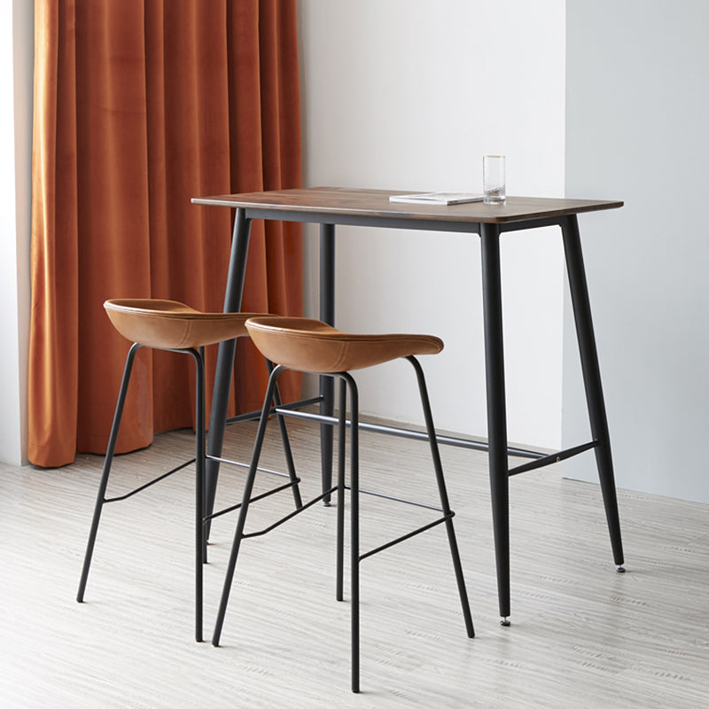 Industrial Iron Distressed Quilted Barstool Indoor Tall Stool with Leather Seat Clearhalo 'Bar Furniture' 'Bar Stools' 'bar_stools' 'furn' 'furn_bar_stools' 'furniture_bar_stools' 'Kitchen & Dining Furniture' 'kitchen&dining_furn' 'kitchen' 'kitchen_furn' Furniture' 4211180