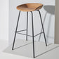 Industrial Iron Distressed Quilted Barstool Indoor Tall Stool with Leather Seat Yellow-Brown 1 Piece Clearhalo 'Bar Furniture' 'Bar Stools' 'bar_stools' 'furn' 'furn_bar_stools' 'furniture_bar_stools' 'Kitchen & Dining Furniture' 'kitchen&dining_furn' 'kitchen' 'kitchen_furn' Furniture' 4211181