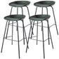 Industrial Iron Distressed Quilted Barstool Indoor Tall Stool with Leather Seat Blackish Green 4 Piece Set Clearhalo 'Bar Furniture' 'Bar Stools' 'bar_stools' 'furn' 'furn_bar_stools' 'furniture_bar_stools' 'Kitchen & Dining Furniture' 'kitchen&dining_furn' 'kitchen' 'kitchen_furn' Furniture' 4211200