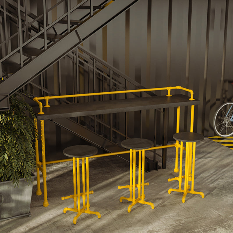 Industrial Yellow Counter Stools Iron Wooden Bar Stools with Footrest (Set of 2) Clearhalo 'Bar Furniture' 'Bar Stools' 'bar_stools' 'furn' 'furn_bar_stools' 'furniture_bar_stools' 'Kitchen & Dining Furniture' 'kitchen&dining_furn' 'kitchen' 'kitchen_furn' Furniture' 4211208