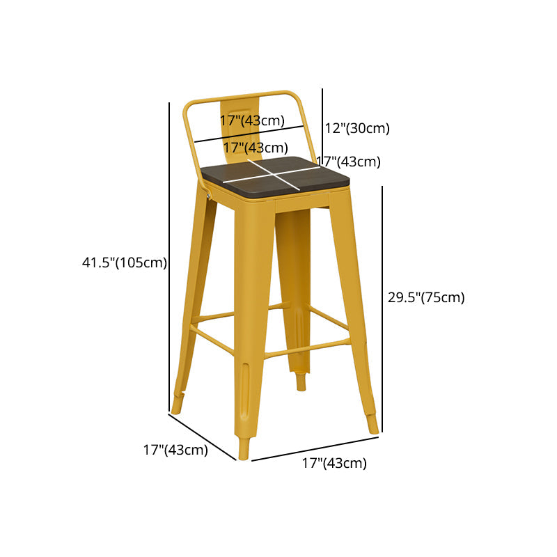 Industrial Yellow Counter Stools Iron Wooden Bar Stools with Footrest (Set of 2) Clearhalo 'Bar Furniture' 'Bar Stools' 'bar_stools' 'furn' 'furn_bar_stools' 'furniture_bar_stools' 'Kitchen & Dining Furniture' 'kitchen&dining_furn' 'kitchen' 'kitchen_furn' Furniture' 4211214