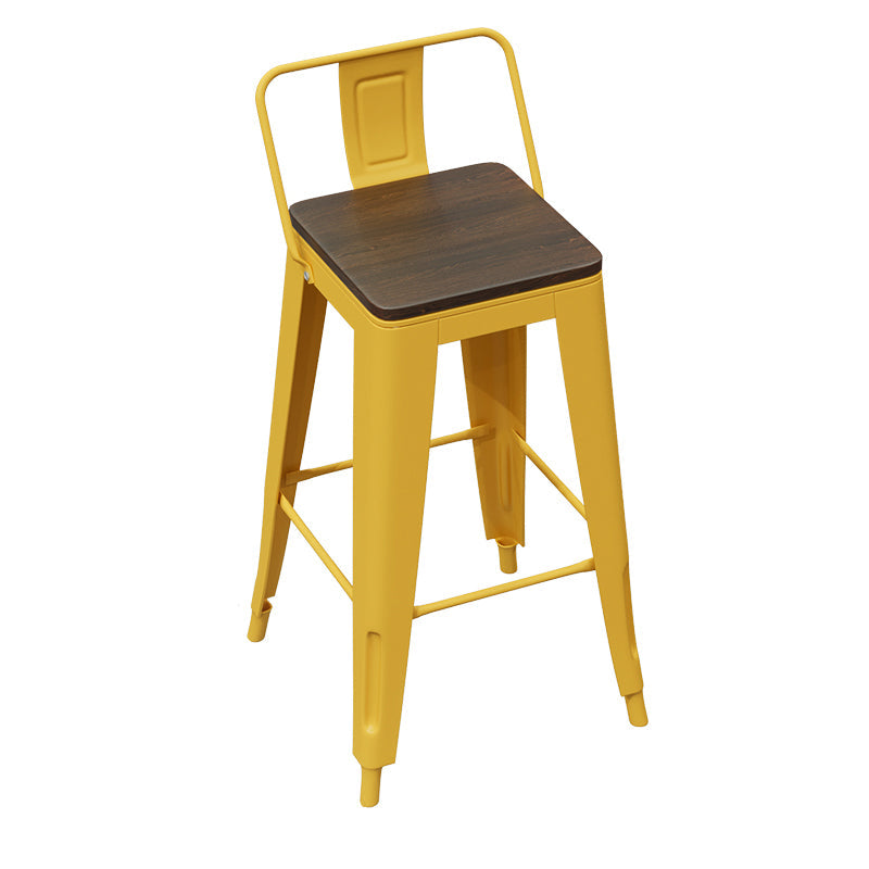 Industrial Yellow Counter Stools Iron Wooden Bar Bristol Stools with Low Back 1 Piece Clearhalo 'Bar Furniture' 'Bar Stools' 'bar_stools' 'furn' 'furn_bar_stools' 'furniture_bar_stools' 'Kitchen & Dining Furniture' 'kitchen&dining_furn' 'kitchen' 'kitchen_furn' Furniture' 4211218