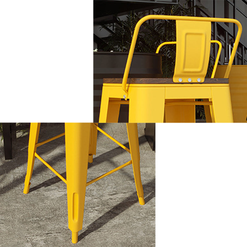 Industrial Yellow Counter Stools Iron Wooden Bar Bristol Stools with Low Back Clearhalo 'Bar Furniture' 'Bar Stools' 'bar_stools' 'furn' 'furn_bar_stools' 'furniture_bar_stools' 'Kitchen & Dining Furniture' 'kitchen&dining_furn' 'kitchen' 'kitchen_furn' Furniture' 4211225