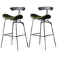 Black Iron Quilted Barstool 25.5" H Industrial Tall Stool with Contoured Seat Green 2 Piece Set Clearhalo 'Bar Furniture' 'Bar Stools' 'bar_stools' 'furn' 'furn_bar_stools' 'furniture_bar_stools' 'Kitchen & Dining Furniture' 'kitchen&dining_furn' 'kitchen' 'kitchen_furn' Furniture' 4211234
