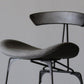Black Iron Quilted Barstool 25.5" H Industrial Tall Stool with Contoured Seat Clearhalo 'Bar Furniture' 'Bar Stools' 'bar_stools' 'furn' 'furn_bar_stools' 'furniture_bar_stools' 'Kitchen & Dining Furniture' 'kitchen&dining_furn' 'kitchen' 'kitchen_furn' Furniture' 4211237