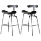 Black Iron Quilted Barstool 25.5" H Industrial Tall Stool with Contoured Seat Dark Gray 2 Piece Set Clearhalo 'Bar Furniture' 'Bar Stools' 'bar_stools' 'furn' 'furn_bar_stools' 'furniture_bar_stools' 'Kitchen & Dining Furniture' 'kitchen&dining_furn' 'kitchen' 'kitchen_furn' Furniture' 4211238
