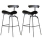 Black Iron Quilted Barstool 25.5" H Industrial Tall Stool with Contoured Seat Black 2 Piece Set Clearhalo 'Bar Furniture' 'Bar Stools' 'bar_stools' 'furn' 'furn_bar_stools' 'furniture_bar_stools' 'Kitchen & Dining Furniture' 'kitchen&dining_furn' 'kitchen' 'kitchen_furn' Furniture' 4211241
