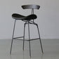 Black Iron Quilted Barstool 25.5" H Industrial Tall Stool with Contoured Seat Black 1 Piece Clearhalo 'Bar Furniture' 'Bar Stools' 'bar_stools' 'furn' 'furn_bar_stools' 'furniture_bar_stools' 'Kitchen & Dining Furniture' 'kitchen&dining_furn' 'kitchen' 'kitchen_furn' Furniture' 4211244