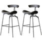 Black Iron Quilted Barstool 25.5" H Industrial Tall Stool with Contoured Seat Grey 2 Piece Set Clearhalo 'Bar Furniture' 'Bar Stools' 'bar_stools' 'furn' 'furn_bar_stools' 'furniture_bar_stools' 'Kitchen & Dining Furniture' 'kitchen&dining_furn' 'kitchen' 'kitchen_furn' Furniture' 4211248