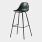 Black Metal Bar Stool Scandinavian Low Back Bristol Counter Stool with Bucket Seat Blackish Green 1 Piece Clearhalo 'Bar Furniture' 'Bar Stools' 'bar_stools' 'furn' 'furn_bar_stools' 'furniture_bar_stools' 'Kitchen & Dining Furniture' 'kitchen&dining_furn' 'kitchen' 'kitchen_furn' Furniture' 4211259