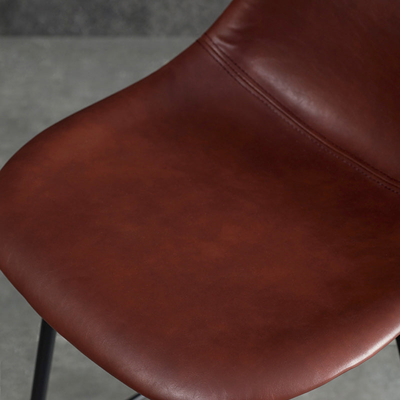 Black Metal Bar Stool Scandinavian Low Back Bristol Counter Stool with Bucket Seat Clearhalo 'Bar Furniture' 'Bar Stools' 'bar_stools' 'furn' 'furn_bar_stools' 'furniture_bar_stools' 'Kitchen & Dining Furniture' 'kitchen&dining_furn' 'kitchen' 'kitchen_furn' Furniture' 4211261