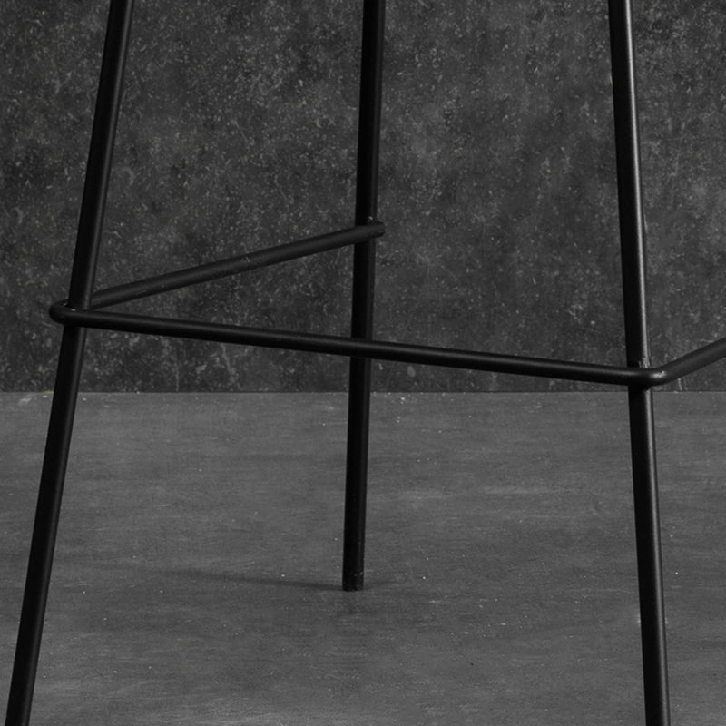 Black Metal Bar Stool Scandinavian Low Back Bristol Counter Stool with Bucket Seat Clearhalo 'Bar Furniture' 'Bar Stools' 'bar_stools' 'furn' 'furn_bar_stools' 'furniture_bar_stools' 'Kitchen & Dining Furniture' 'kitchen&dining_furn' 'kitchen' 'kitchen_furn' Furniture' 4211264