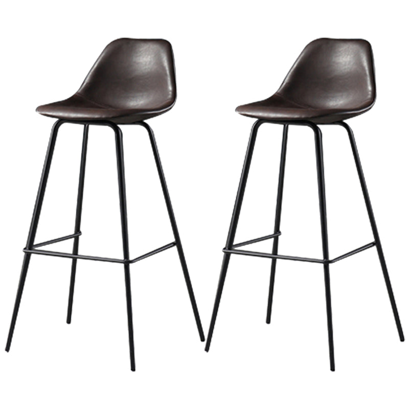 Black Metal Bar Stool Scandinavian Low Back Bristol Counter Stool with Bucket Seat Coffee 2 Piece Set Clearhalo 'Bar Furniture' 'Bar Stools' 'bar_stools' 'furn' 'furn_bar_stools' 'furniture_bar_stools' 'Kitchen & Dining Furniture' 'kitchen&dining_furn' 'kitchen' 'kitchen_furn' Furniture' 4211269