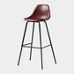 Black Metal Bar Stool Scandinavian Low Back Bristol Counter Stool with Bucket Seat Burgundy 1 Piece Clearhalo 'Bar Furniture' 'Bar Stools' 'bar_stools' 'furn' 'furn_bar_stools' 'furniture_bar_stools' 'Kitchen & Dining Furniture' 'kitchen&dining_furn' 'kitchen' 'kitchen_furn' Furniture' 4211274