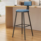 Industrial Style Metal Bar Stool Round Seat Counter Stool for Kitchen Bar Blue Black Clearhalo 'Bar Furniture' 'Bar Stools' 'bar_stools' 'furn' 'furn_bar_stools' 'furniture_bar_stools' 'Kitchen & Dining Furniture' 'kitchen&dining_furn' 'kitchen' 'kitchen_furn' Furniture' 4211281