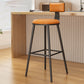 Industrial Style Metal Bar Stool Round Seat Counter Stool for Kitchen Bar Beige Black Clearhalo 'Bar Furniture' 'Bar Stools' 'bar_stools' 'furn' 'furn_bar_stools' 'furniture_bar_stools' 'Kitchen & Dining Furniture' 'kitchen&dining_furn' 'kitchen' 'kitchen_furn' Furniture' 4211297