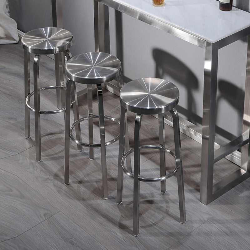 Industrial Style Low Back Metal Bar Stool Counter Stool for Kitchen Bar Clearhalo 'Bar Furniture' 'Bar Stools' 'bar_stools' 'furn' 'furn_bar_stools' 'furniture_bar_stools' 'Kitchen & Dining Furniture' 'kitchen&dining_furn' 'kitchen' 'kitchen_furn' Furniture' 4211353