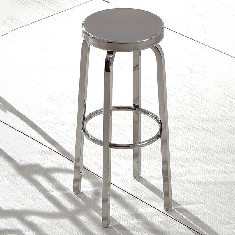 Industrial Style Low Back Metal Bar Stool Counter Stool for Kitchen Bar Clearhalo 'Bar Furniture' 'Bar Stools' 'bar_stools' 'furn' 'furn_bar_stools' 'furniture_bar_stools' 'Kitchen & Dining Furniture' 'kitchen&dining_furn' 'kitchen' 'kitchen_furn' Furniture' 4211354