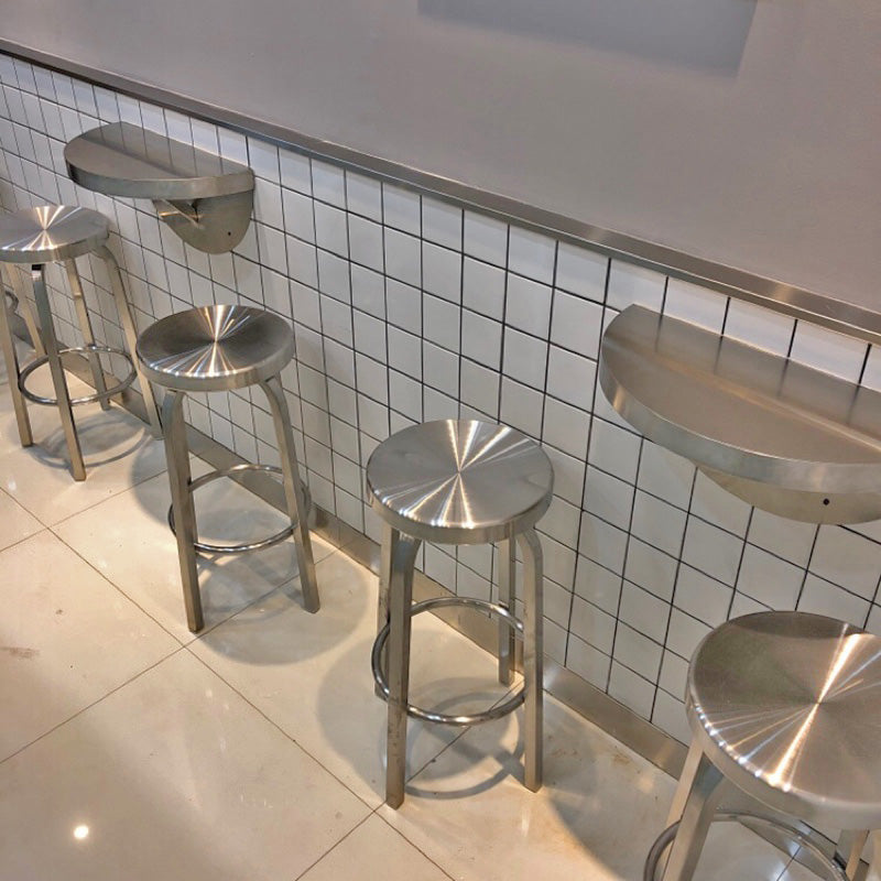Industrial Style Low Back Metal Bar Stool Counter Stool for Kitchen Bar Clearhalo 'Bar Furniture' 'Bar Stools' 'bar_stools' 'furn' 'furn_bar_stools' 'furniture_bar_stools' 'Kitchen & Dining Furniture' 'kitchen&dining_furn' 'kitchen' 'kitchen_furn' Furniture' 4211357