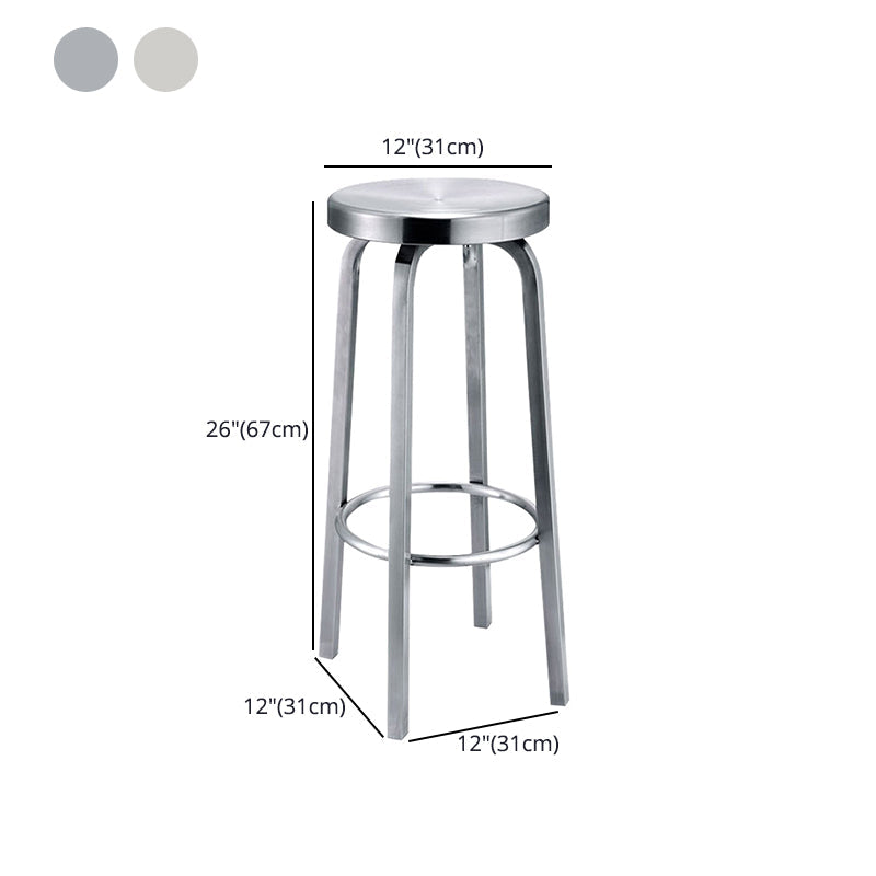 Industrial Style Low Back Metal Bar Stool Counter Stool for Kitchen Bar Clearhalo 'Bar Furniture' 'Bar Stools' 'bar_stools' 'furn' 'furn_bar_stools' 'furniture_bar_stools' 'Kitchen & Dining Furniture' 'kitchen&dining_furn' 'kitchen' 'kitchen_furn' Furniture' 4211359