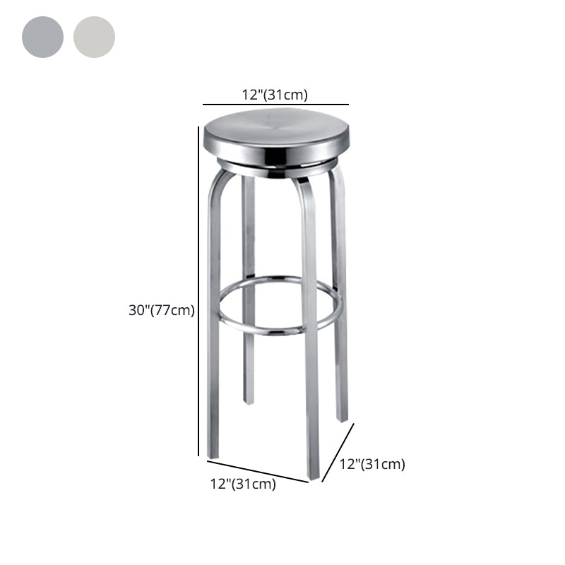 Industrial Style Low Back Metal Bar Stool Counter Stool for Kitchen Bar Clearhalo 'Bar Furniture' 'Bar Stools' 'bar_stools' 'furn' 'furn_bar_stools' 'furniture_bar_stools' 'Kitchen & Dining Furniture' 'kitchen&dining_furn' 'kitchen' 'kitchen_furn' Furniture' 4211360