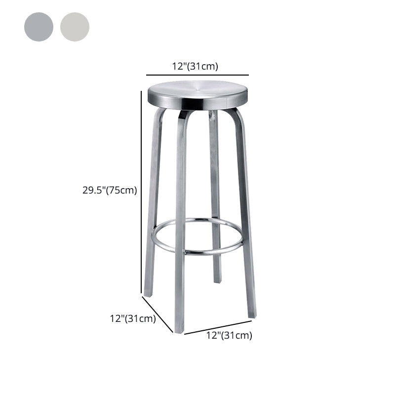 Industrial Style Low Back Metal Bar Stool Counter Stool for Kitchen Bar Clearhalo 'Bar Furniture' 'Bar Stools' 'bar_stools' 'furn' 'furn_bar_stools' 'furniture_bar_stools' 'Kitchen & Dining Furniture' 'kitchen&dining_furn' 'kitchen' 'kitchen_furn' Furniture' 4211362